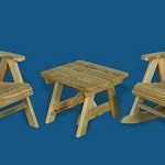 Outdoor wooden chairs